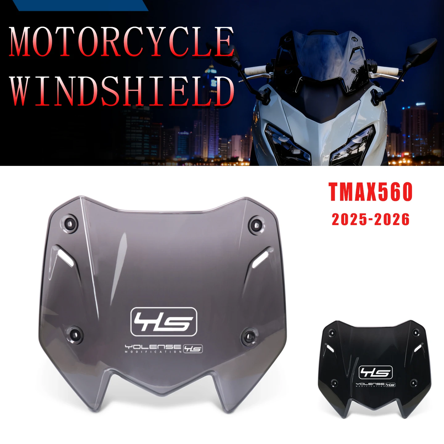 

Motorcycle Windshield Shield Deflector Spoiler Guard Windscreen Screen Fairing Accsesories For TMAX560 TMAX 560 2025 2026