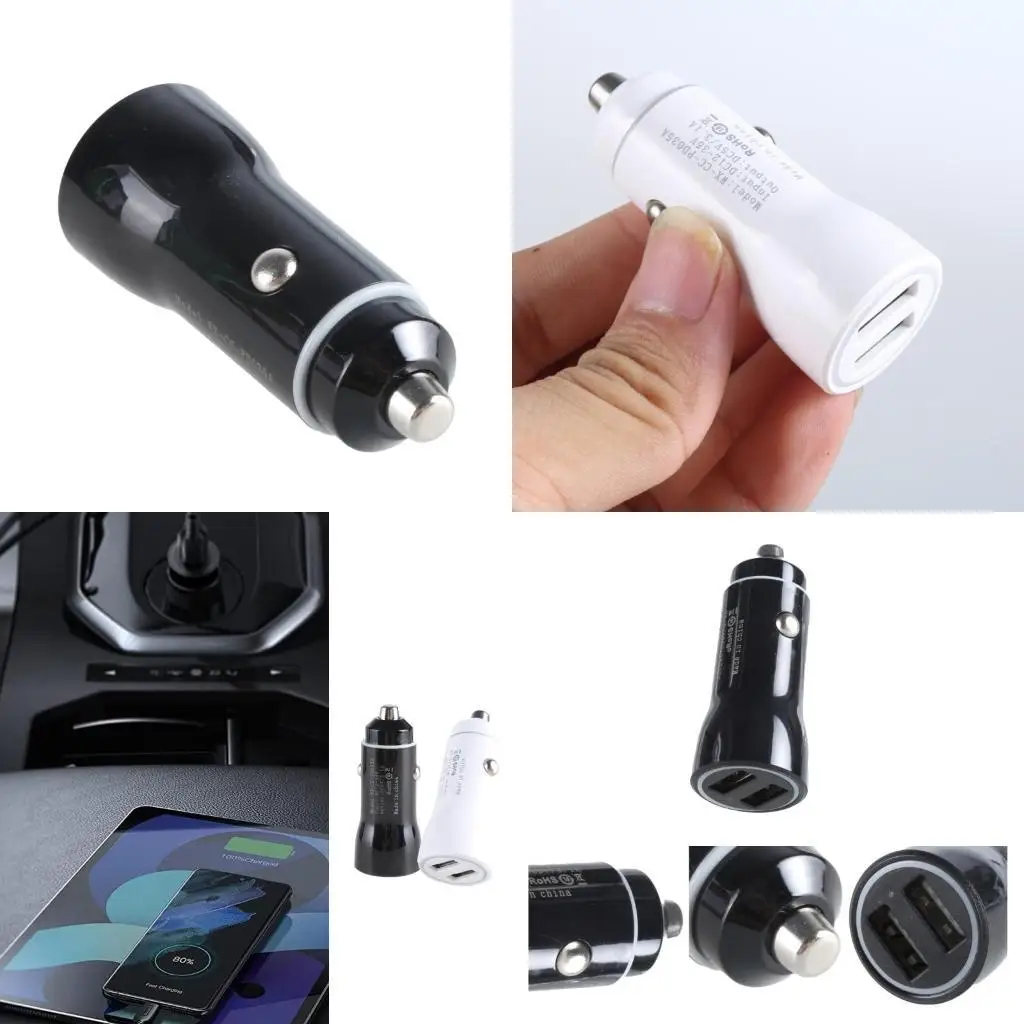 

R53C High Speed Charging Head Car Adapter with Double USB Port Intelligent Recognition Chip for Efficient Device Charging