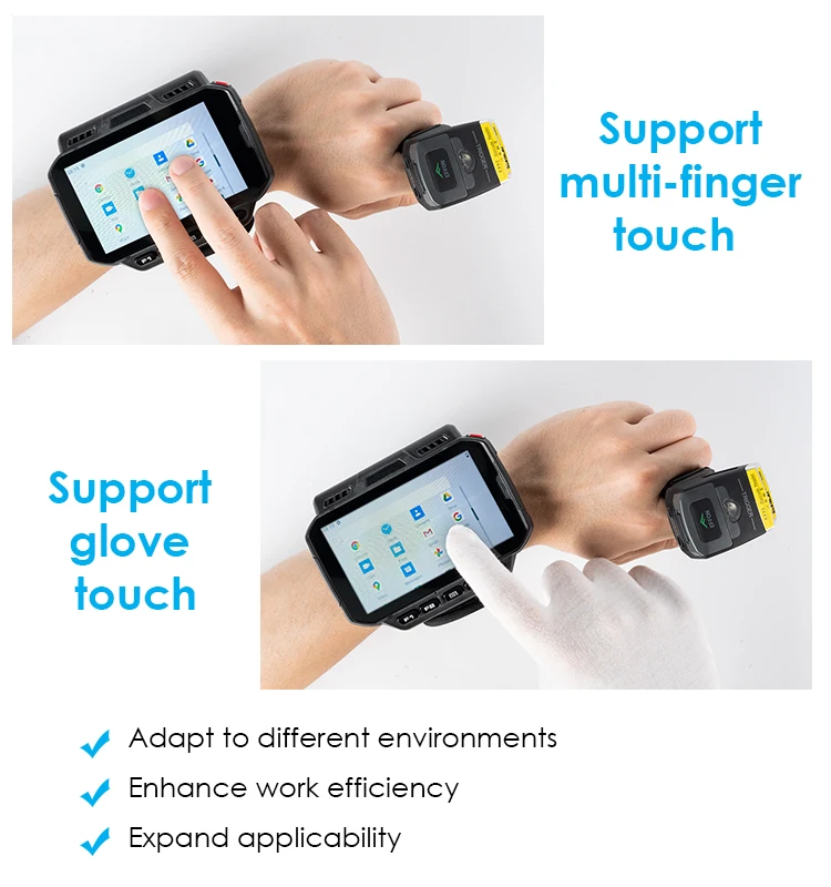 Am Handgelenk montierter Tablet Android tragbarer Barcodescanner WT04