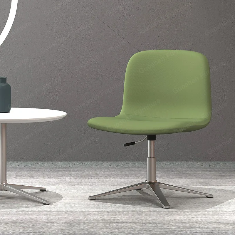 Ergonomic Comfort Excecutive Guest Reception Swivel Height Adjustable Revolving Armless Home Office Waiting Study Side Chair