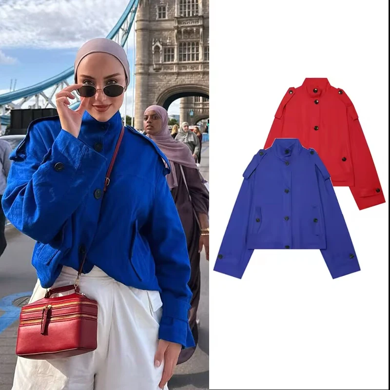 Jackets Women's Autumn 2026 New Chic Youth Loose High-necked Elegant Women's Jackets Blouse Fashion Street Youth Autumn Coats
