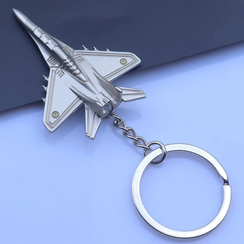 Men Metal Fighter Keychain Gadgets For Man Battleplane Key Chain On Bag Car Trinket Jewelry Boyfriend Gifts Souvenirs 1Pc