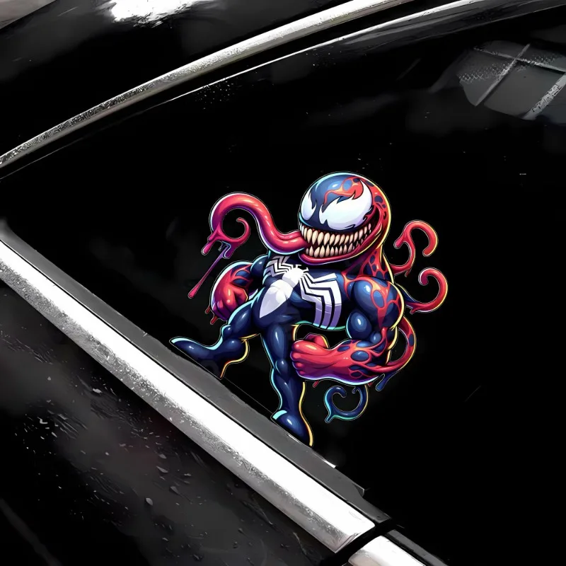 Venom Cartoon Cool Computer Guitar Electric Motorcycle Body Glass Children's Toys Decoration Scratch Cover Sticker Wholesale