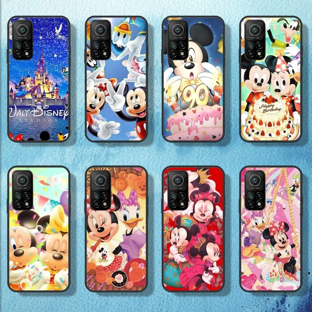 MINISO Mickey M-Minnie Mouse Phone Case FOR Samsung Galaxy A10 A11 A12 A20 A32 A50 A53 A70 A73 A80 Black Shell