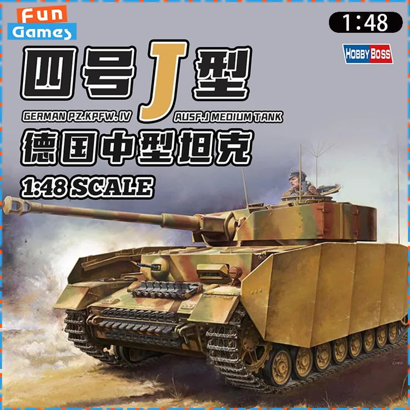 

2025 New Hobby Boss 1/48 Assemble Tank German No.4 J Medium Tank 84842 Assembly Model Ornament Collectible Custom Birthday Gift
