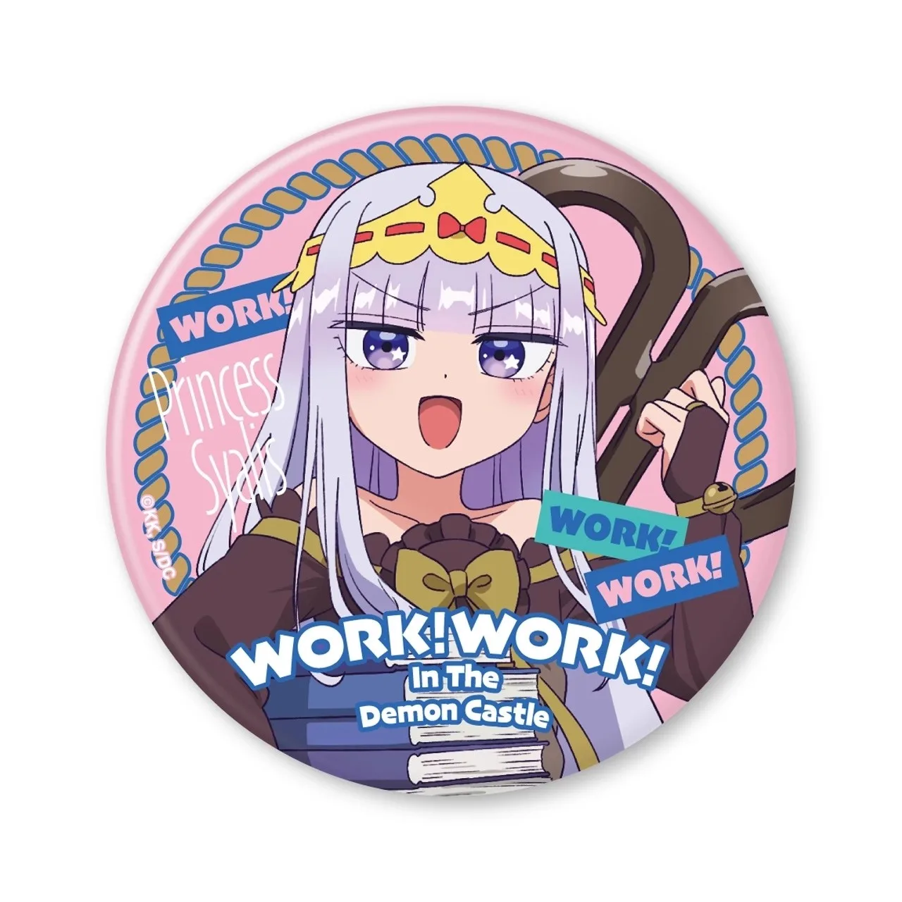 58 مللي متر أنيمي نعسان الأميرة في قلعة شيطان الشفق العظيم الأحمر سيبيري تأثيري زي شارة دبوس SPTE صفيح بروش ﻿   الدعامة