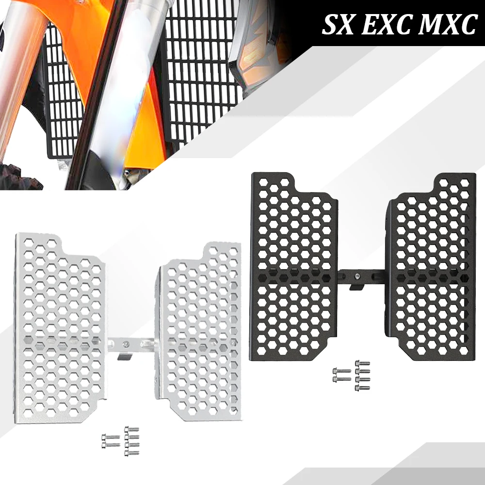 

For 250 400 450 520 525 4-Stroke EXC MXC SX XCF XCFW 2001-2007 2006 2005 2004 Motorcycle Radiator Grille Guard Cover Protector