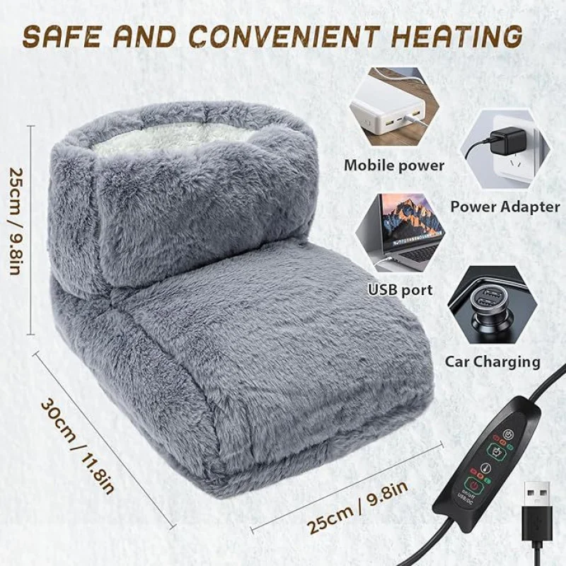 

Hand Warmer Winter Foot Warmer Household USB Electric Heating Shoes Foot Office Dormitory Sleeping Charging