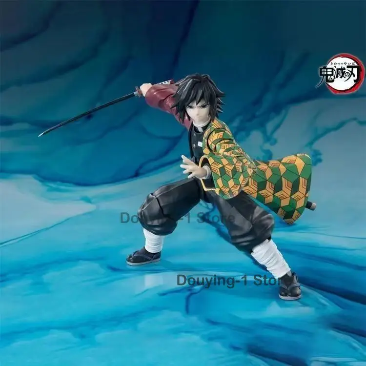 

In Stock Bandai SHF Giyu Tomioka Demon Slayer Action Figure PVC Anime Model Toys Collection