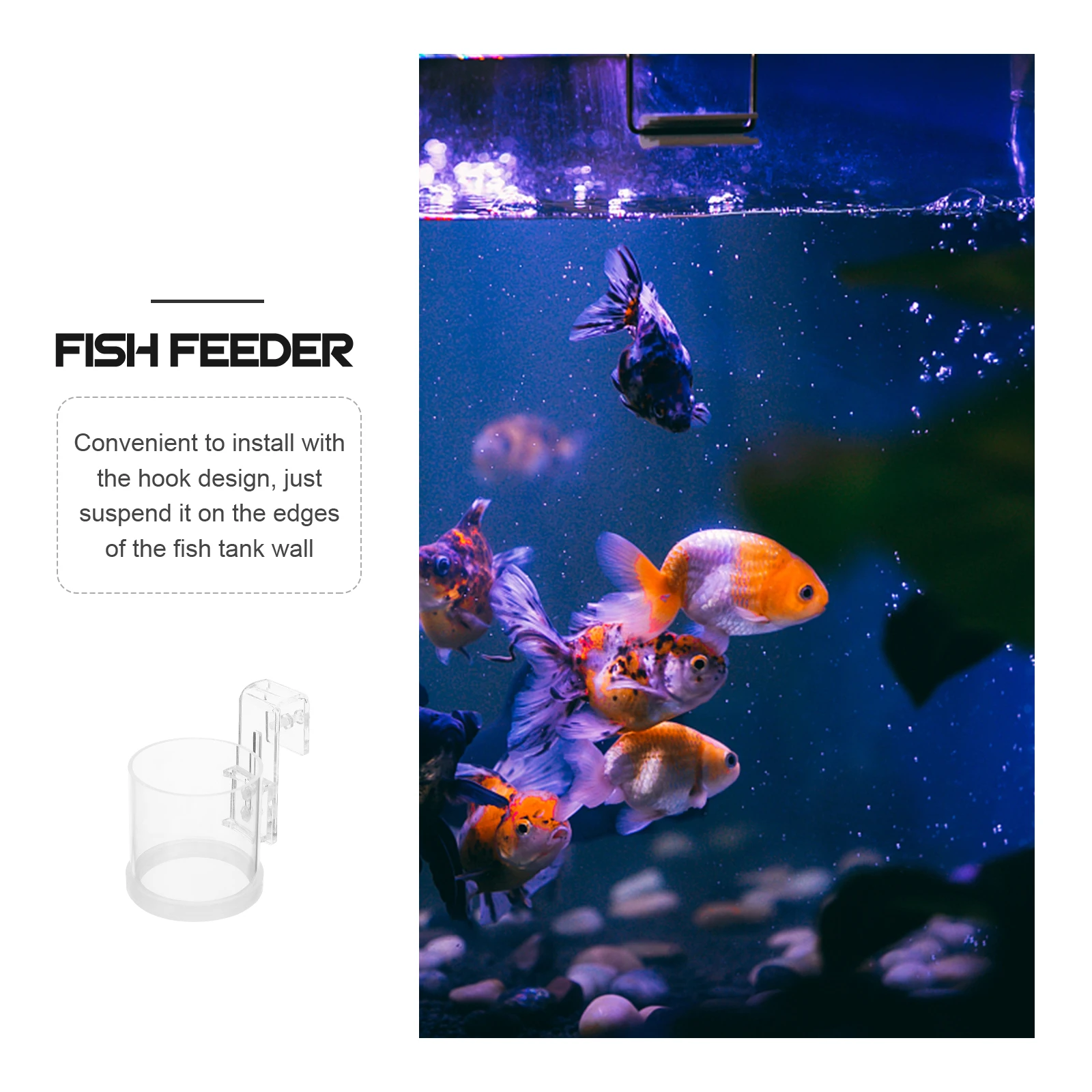 

Fish Feeder Ring Acrylic Aquarium Circle Feeding Ring for Shrimp Tropical Fish Tank Accessories Durable Wear Resistant