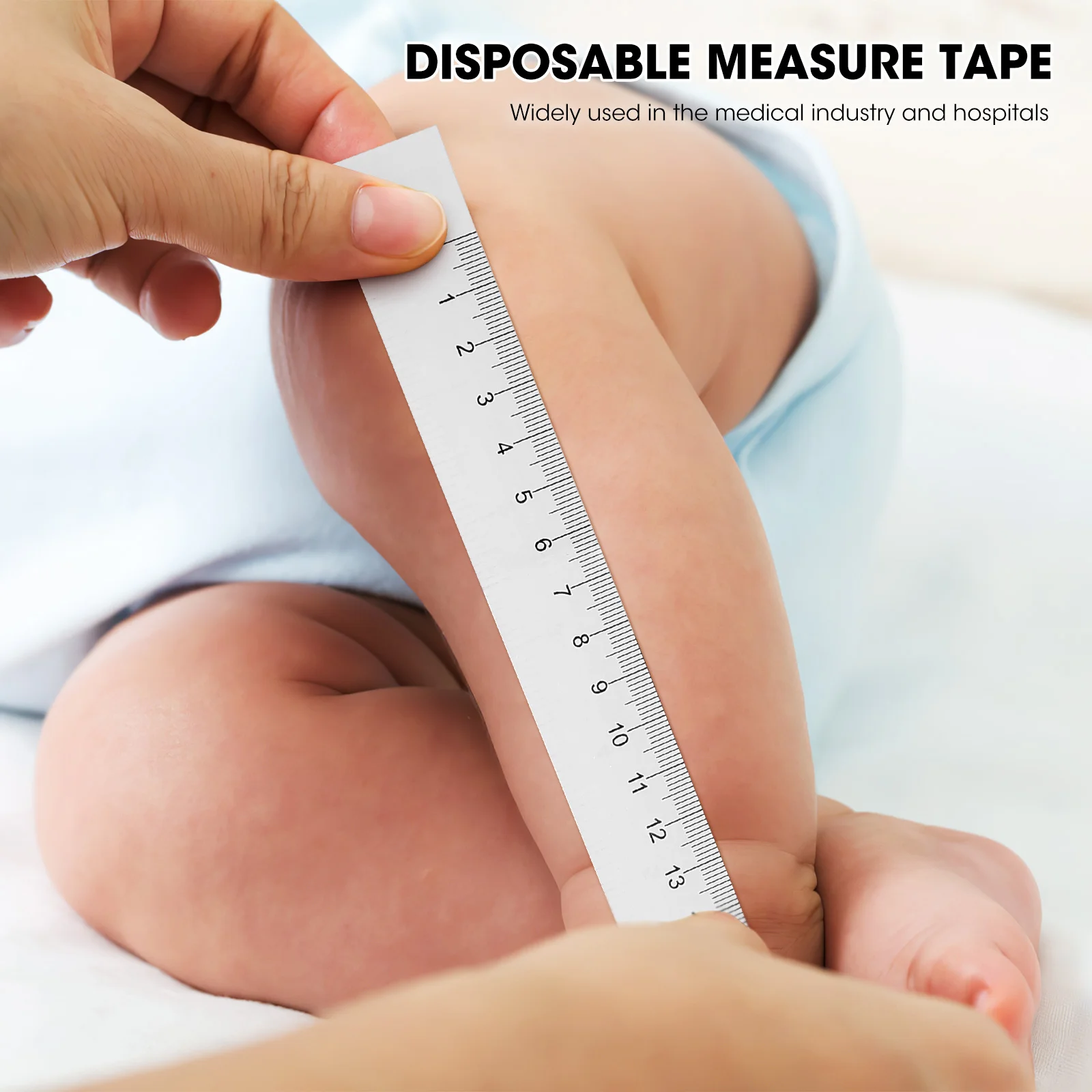 100 Pcs Paper Tapes RulersSoft Tape Measuring Meter Long Paper Body Measure Disposable Precision Medical Measurement Newborn