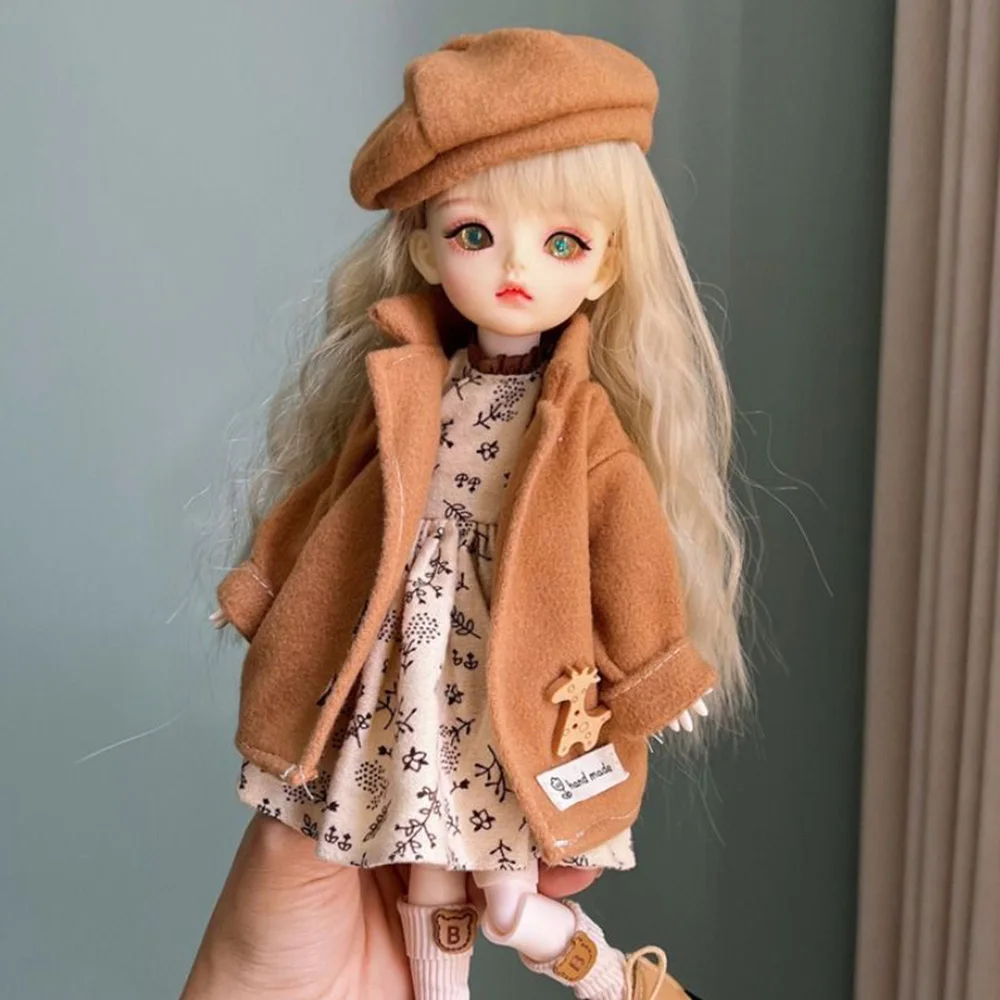 Solo ropa para muñecas para muñecas BJD de 30cm, conjunto de traje de moda, bonito vestido, sombrero, juguete para regalo para niñas, accesorios para muñecas, sin zapatos, 1/6