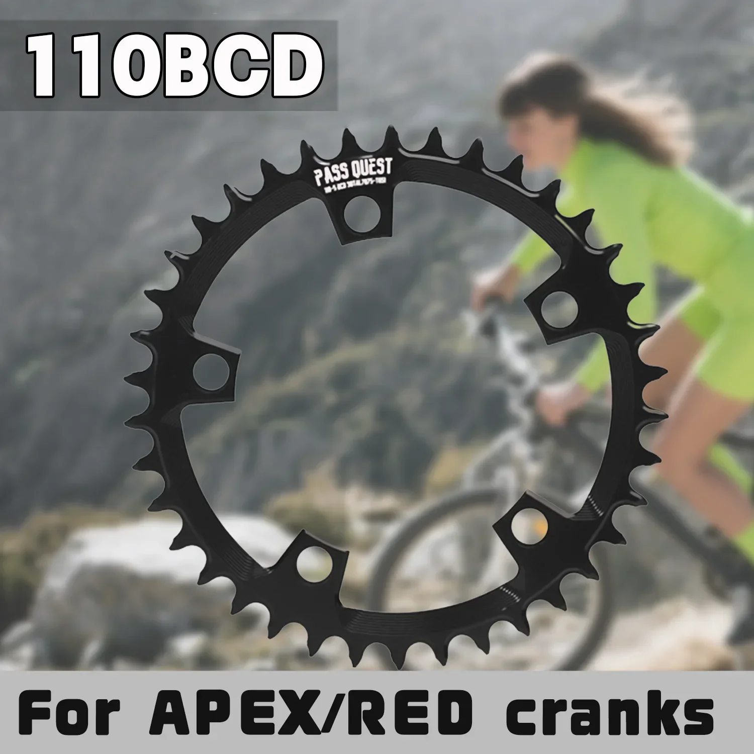 110 bcd 5 Bolt chain ring Narrow Wide Chainring For Sram Red Crank 36 38 40 42 44 46 48 50 52 54 56 58 Teeth 110bcd single star