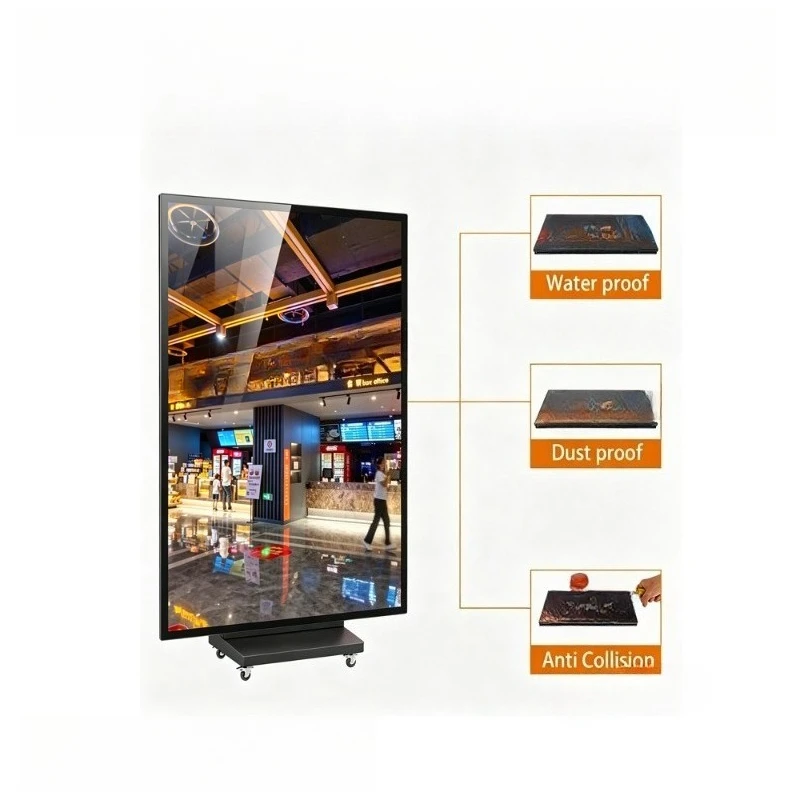 Tri-Fold Portable LED Poster Screen Plug Play Case P2 600CD 16-Bit HDR10+ 7680Hz Brightness LED Display Lobby Digital