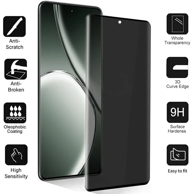 

3D Curved Anti Spy Film for Realme GT 6T GT5 Pro GT Neo 6 SE Privacy Screen Protector Realme 12 11 10 Pro Plus Protective Glass