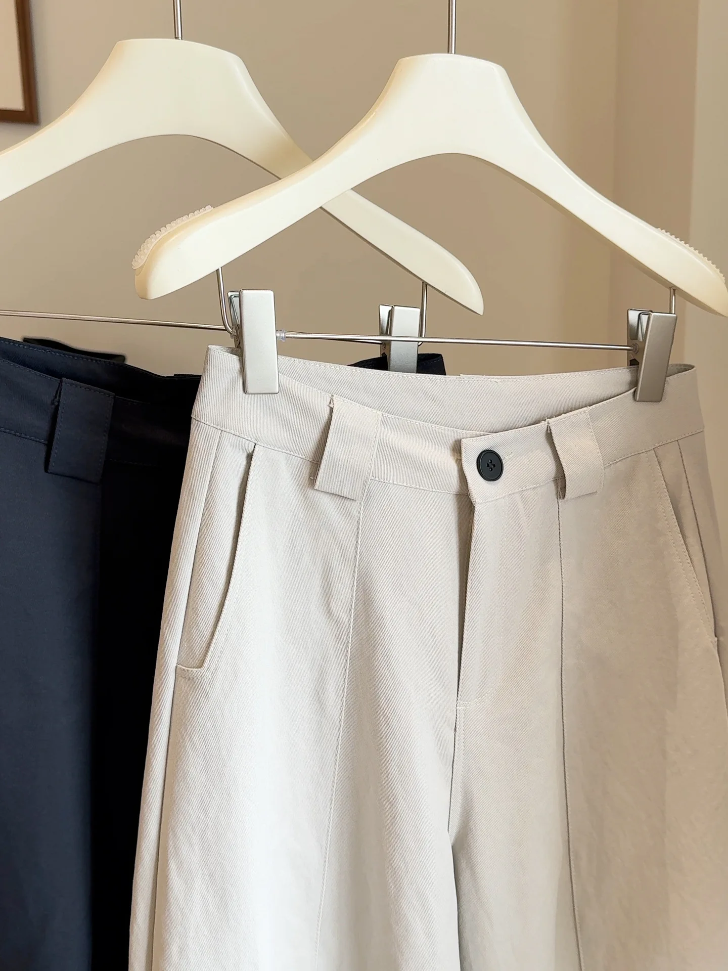 ارتفاع الخصر بنطال ذو قصة أرجل واسعة للنساء على شكل كمثرى خريف 2025 الكورية نمط بناطيل كاجوال التخسيس فضفاضة تناسب تنوعا #3