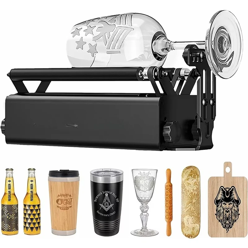 ATOMSTACK R3 PRO Rotary Engraver Y-axis Roller Engraving Module for Cylindrical Objects Wine Glass Tumbler Cans Box Round Pen
