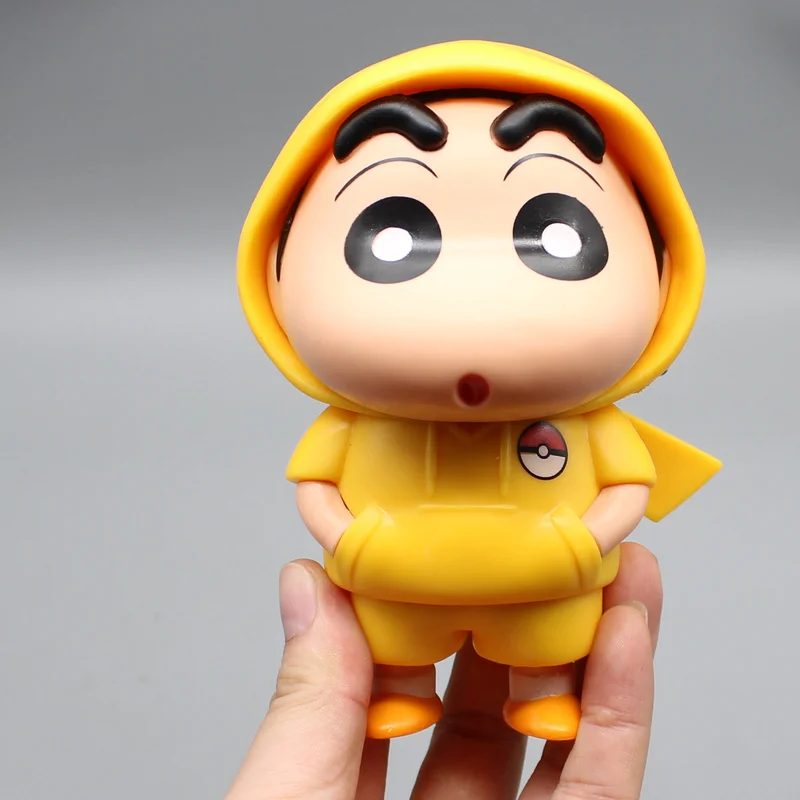 16cm Gk Crayon Shin-chan Clothing Cos Anime Figure Doll Birthday Gift Pvc Model Doll Anime Peripheral Desktop Decoration