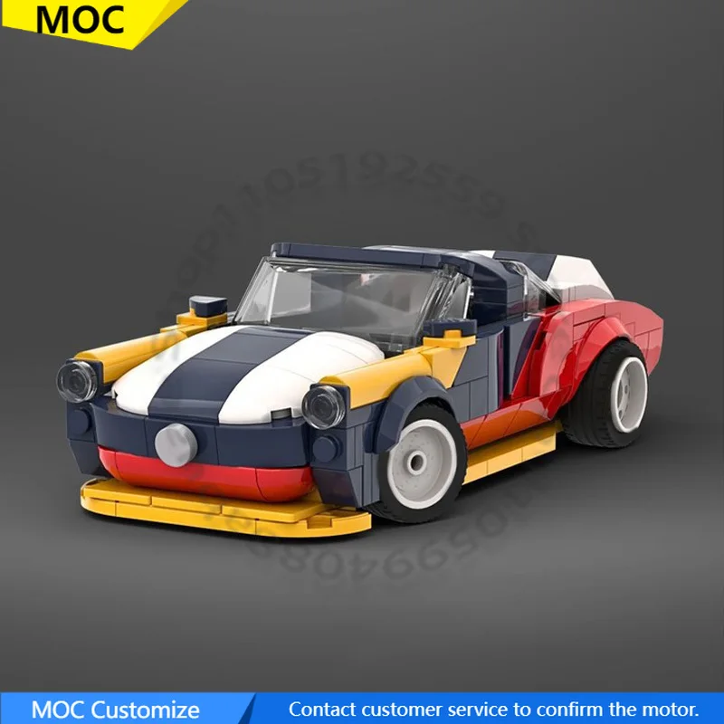 281 PCS Racing Car Karmann Ghia Targa MOC Customize Modular Building Block Brick Model Educational Simple DIY Festival Toy Gift