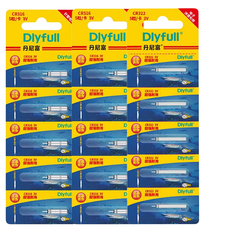 100pcs 3V CR435 CR322 CR311 CR316 Luminous Electric Battery Fishing Floats Lithium Pin Battery Tool CR425 Battery Floats