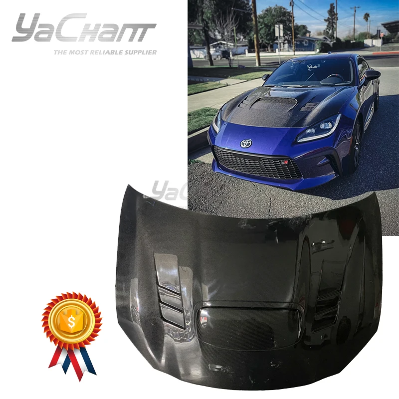 Car-Styling Cabron Fiber FA Style Hood Fit For 2022-2023 Toyota GR86 ZN8 Subaru BRZ ZC8 Bonnet Engine Cover Hood