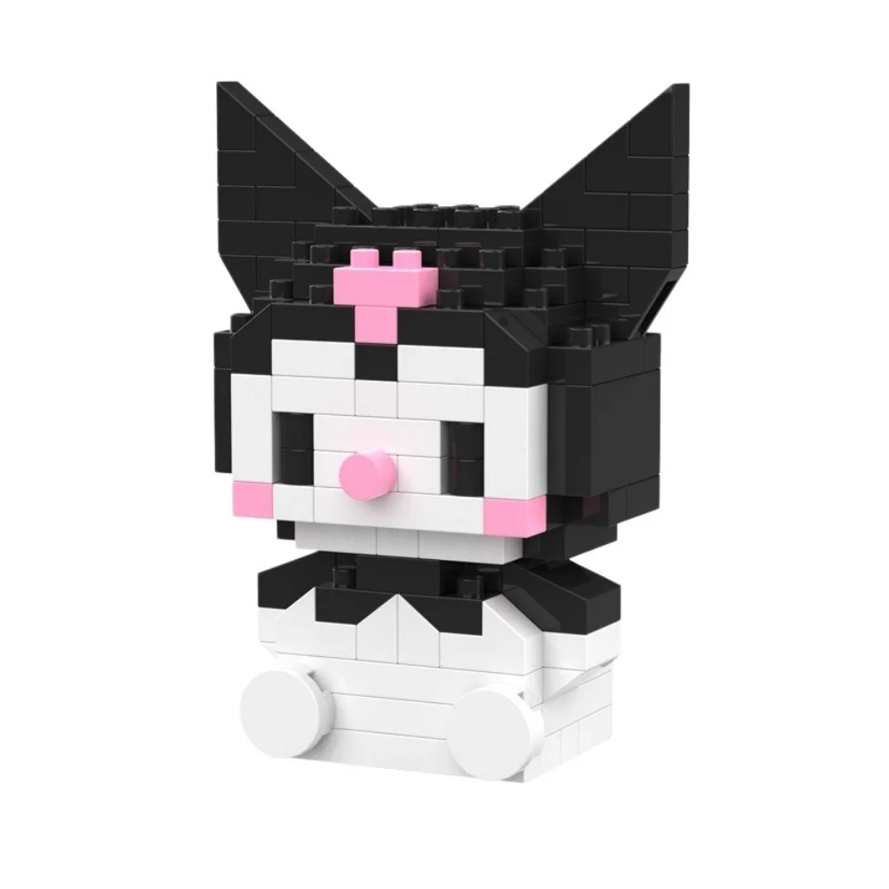 Sanrio Hello Kitty Kuromi My Melody Cinnamoroll Bausteine Cartoon-Figuren Ziegel Kinder-Bauspielzeug Modell Geschenk