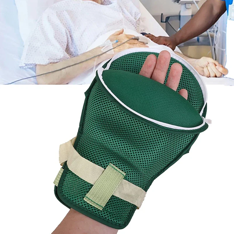 Medical Restraint ถุงมือที่ถอดออกได้ Bedridden ผู้ป่วย Anti Fall Hand Constraint Protector ผู้สูงอายุ Anti Scratch คงที่ถุงมือ