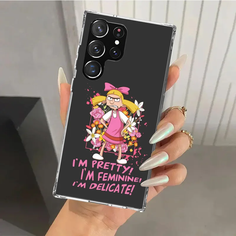 Cartoon Hey Arnold Fondos Phone Case for Samsung Galaxy S24 S23 S22 S21 Ultra S20 FE S10 Plus S10E S9 S8 + S7 Edge Soft Print Sh