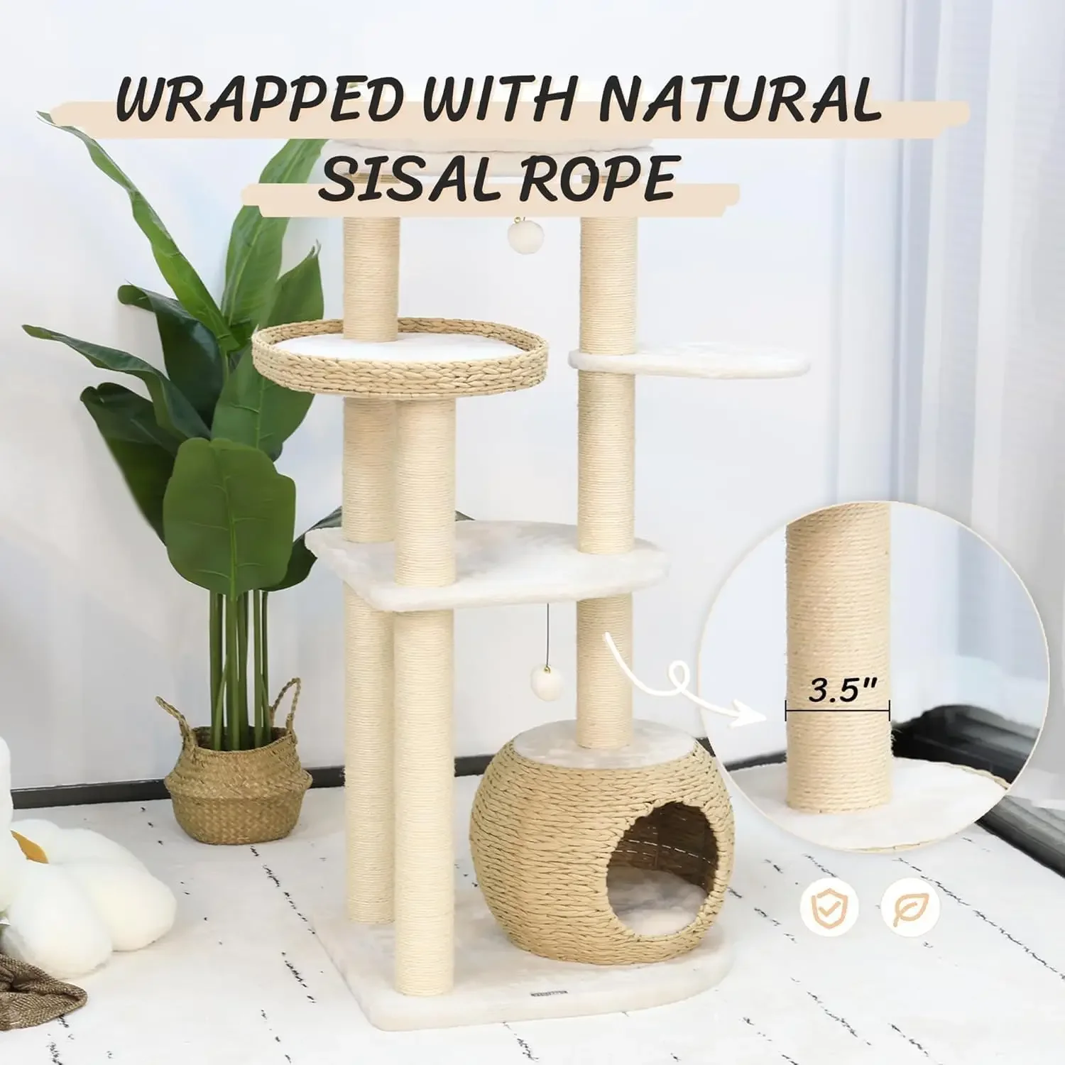 KAMABOKO Modern Cat Tree, 53