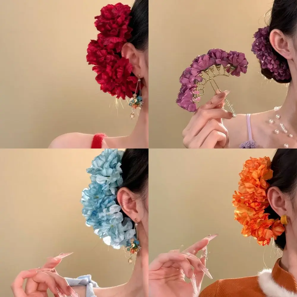 غطاء الرأس زهرة حلوة الشعر عصا البوهيمي الجنية النمط الصيني الجانب كليب محاكاة زهرة دبوس الشعر التايلاندية شوكة الشعر الفتيات