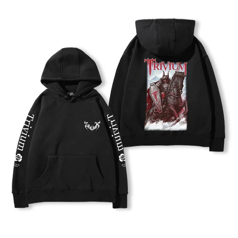 Trivium Rock Band Hooded Hoodies for Men and Women Autumn/winter American Street Hip-hop Trend Retro Printed Clothes