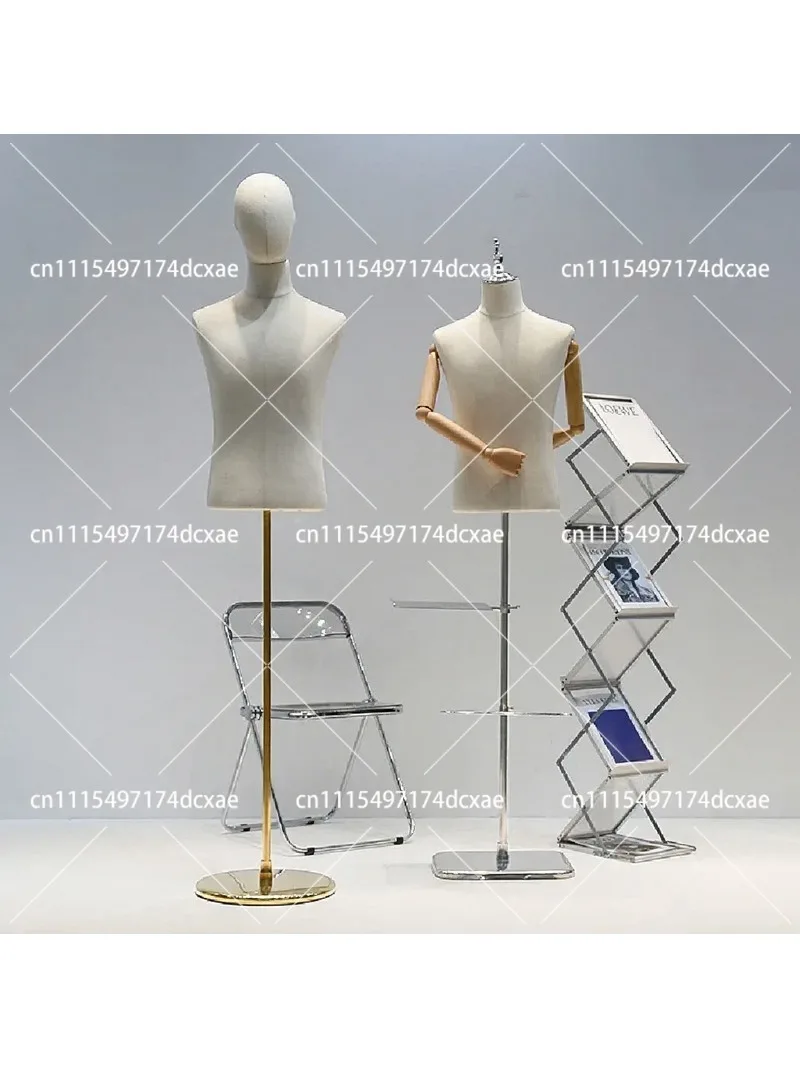 Clothing store male model props half body dummy platform suit display stand