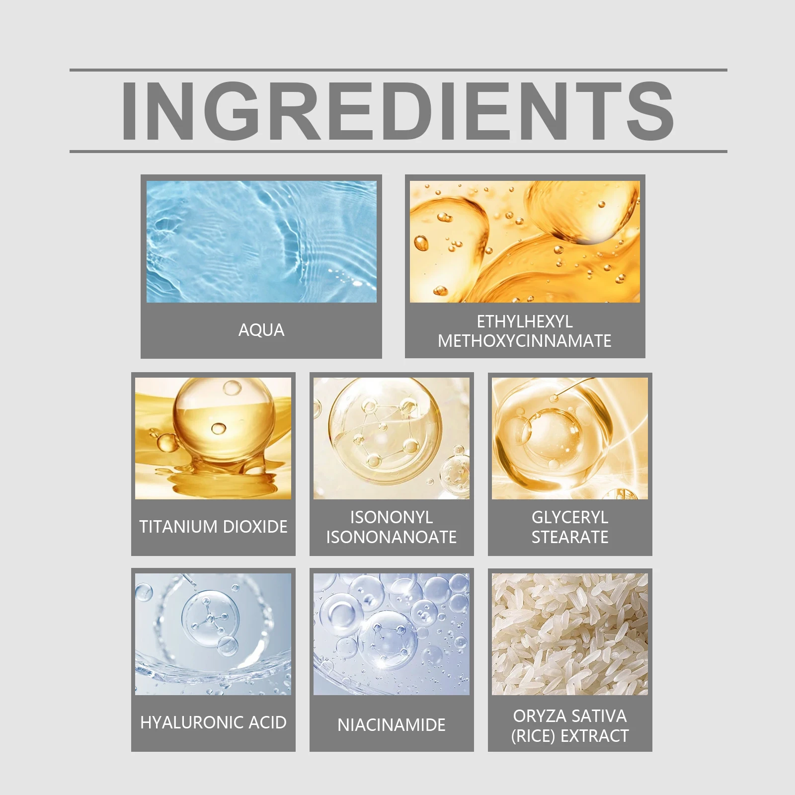 HOYGI SPF50 Facial Sunscreen Hyaluronic Acid Protector Face Cream Sunblock Skin Brightening Cream Korean Moisturizing Skin Care