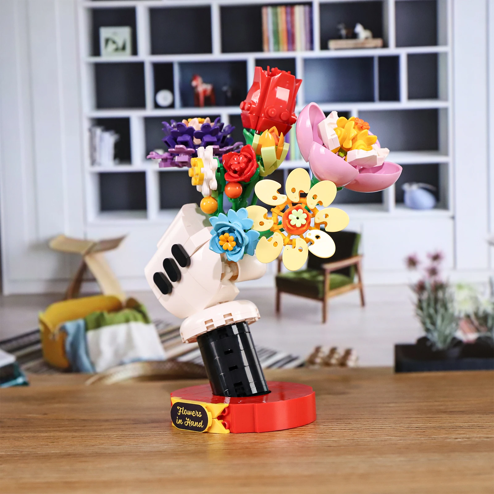

DIY Flower Bouquet Building Set with Display Stand Colorful Flowers Botanical Collection Blocks Kit for Kids Adults Crafts Girl