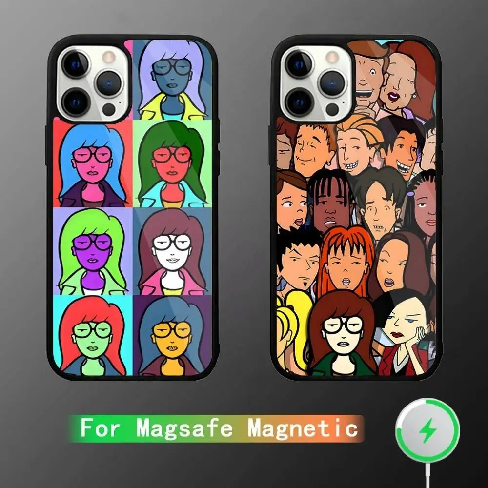 

Cartoon D-Daria Phone Case For iPhone 16,15,14,13,12,11,Plus,Pro,Max Mini Magsafe Magnetic Wireless Charging