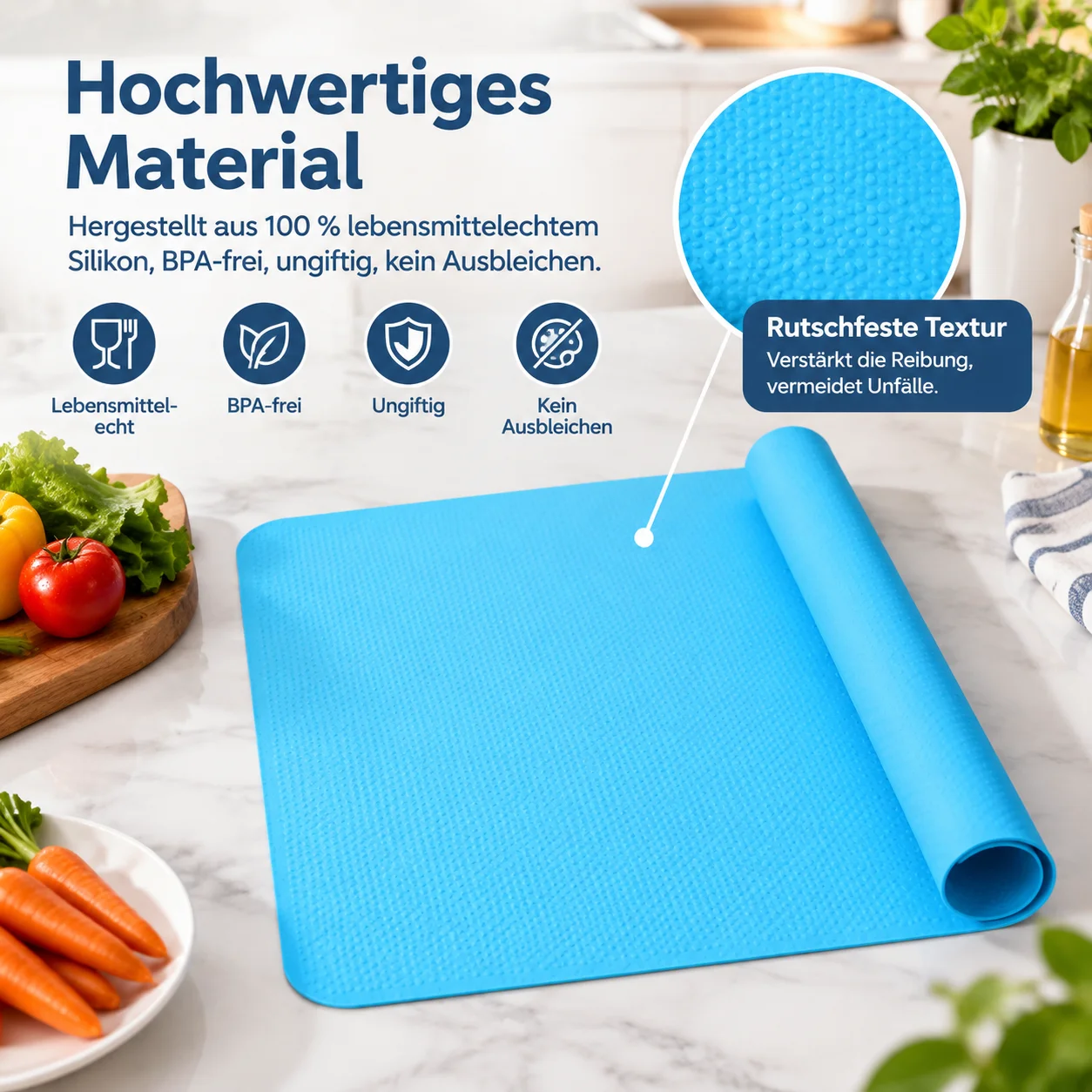 Silicone Sheet for Crafts Silicone Placemat Nonstick Clay Mat Nonskid Counter Mat Food Grade Dining Table Mat Baking Mat