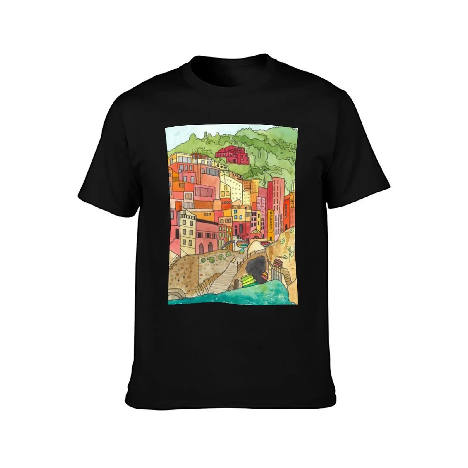 Cinque Terre T-Shirt Anti-Wrinkle Short Sleeve T-Shirt