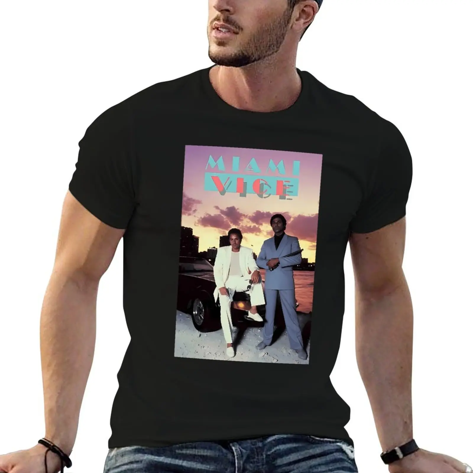 

Miami Vice Poster T-Shirt shirts graphic tee graphic tee shirt blue archive oversized graphic tee t shirts for men