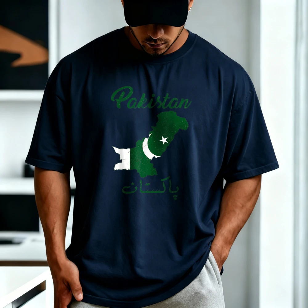 Pakistan 14 August Independence Day Pakistan Flag T-Shirt Vintage Casual Fashion Loose Man Women Tshirt Soft Breathe Tees