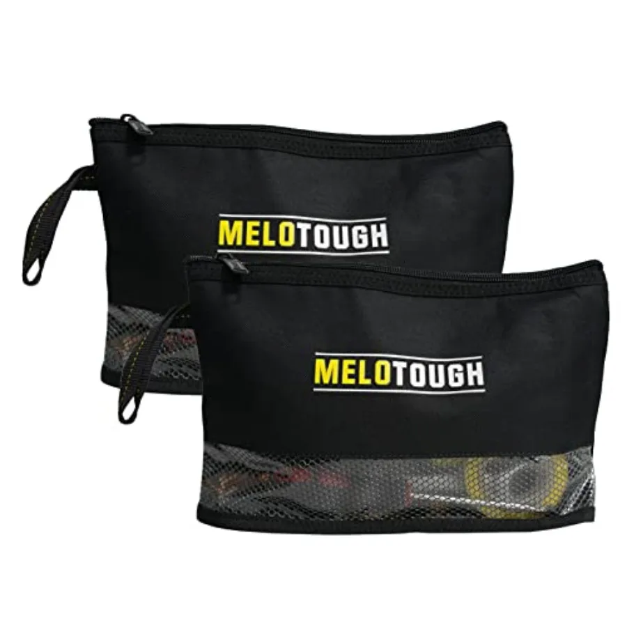 

Small Zipper Tool Pouch Small Tool Bag Zipper Bag Zipper Pouches, Durable Storage Organizer Tote bag 2 packs Black