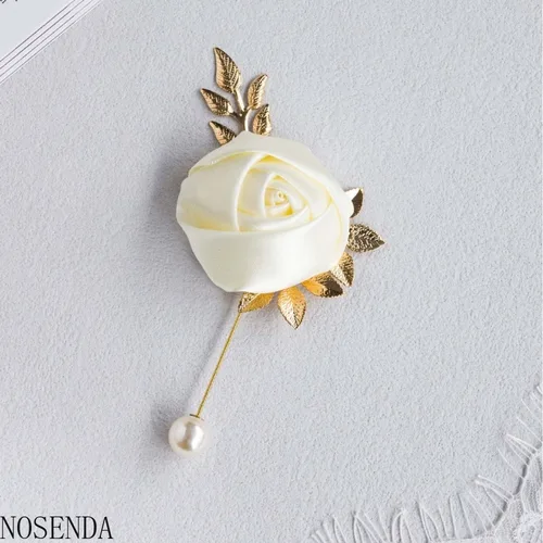 Boutonniere para novio, broche de testigo de boda para hombre, flor en el ojal de rosas de seda, alfileres de ramillete para hombre, flor en el ojal para boda, fiesta de graduación