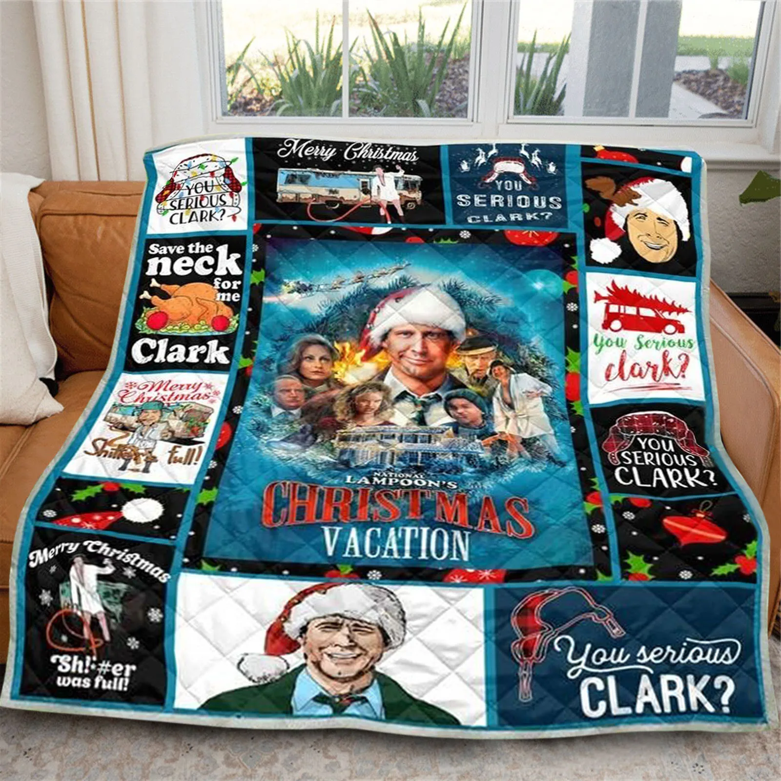 Nationals Lampoons Xmas Vacation Blanket Classic Christmas Carnival Decoration