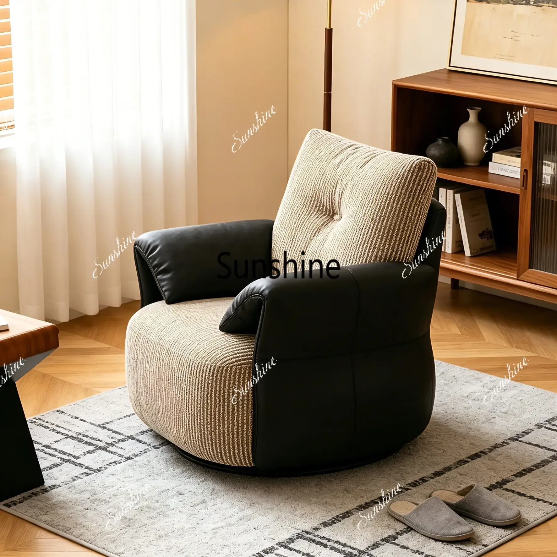 F Modern simple single sofa lazy balcony living room leisure swivel chair