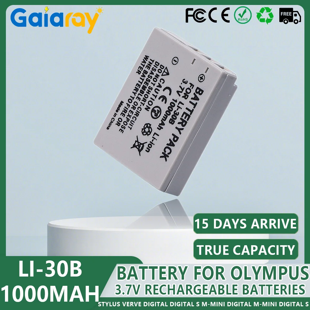 

Li-30B Battery Li-30B Rechargeable Batteries For Olympus Stylus Verve Digital Digital S µ-Mini Digital µ-Mini Digital S Cameras