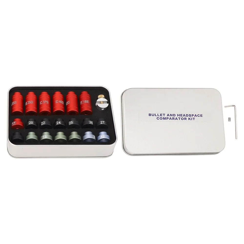 Precision Aluminum Alloy Gauge Comparator Kit 14 Inserts 6 Bushings Reloading Gauge Tool Gauge Comparator Industry