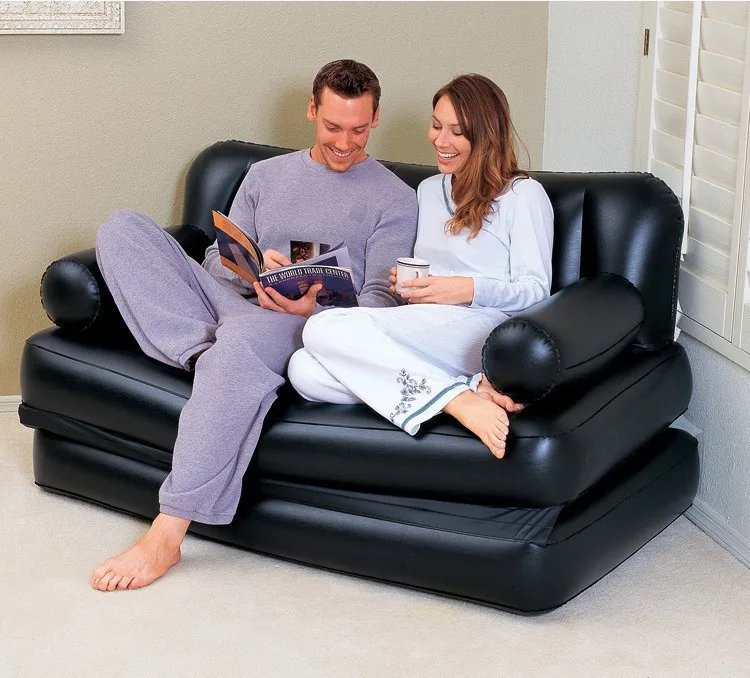 5 in 1 folding inflatable sofa bed PVC inflatable multi-purpose folding sofa bed