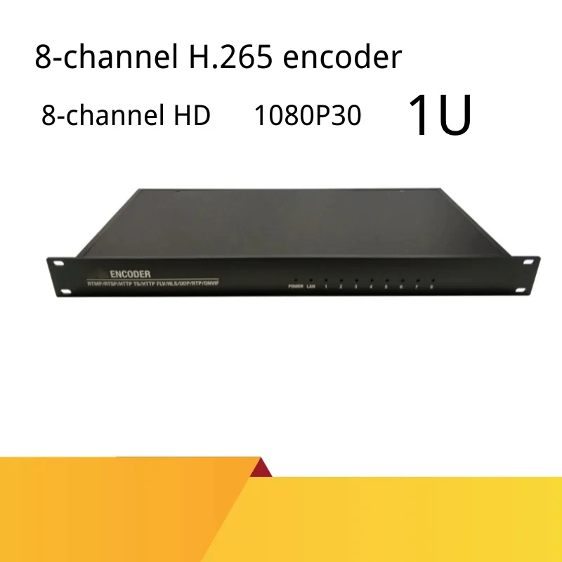 OTV-CY1U 8-Channel Hd Encoder Iptv Live Broadcast H265 H264 Streamer 1U Rack-mounted Video Encoder for RTMPS Facebook Youtube