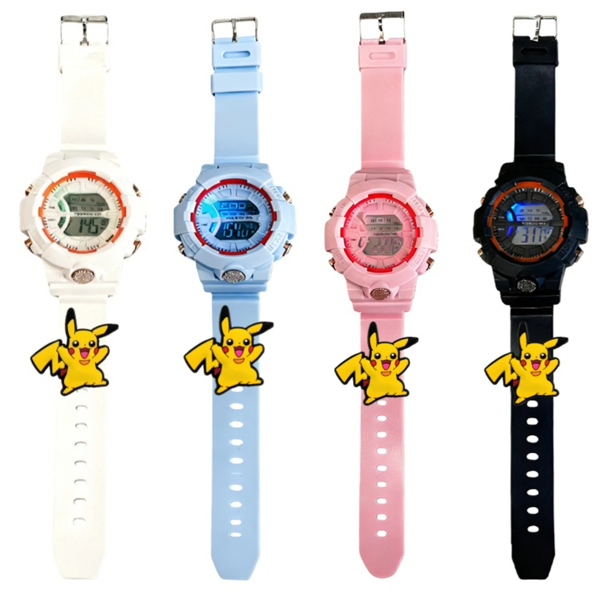Nuevo reloj Kawaii Pokemon para niños, relojes de moda de dibujos animados, pantalla LED Digital electrónica, relojes de dibujos animados, regalo de Pikachu resistente al agua