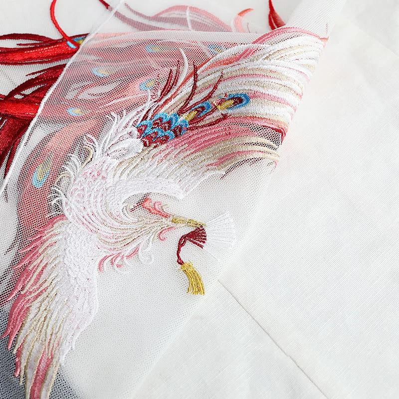 AHYONNIEX Pairs Phoenix Costume Patch  National Decoration Applique DIY Craft Hand Sewing Wedding Dress Cloth Stickers