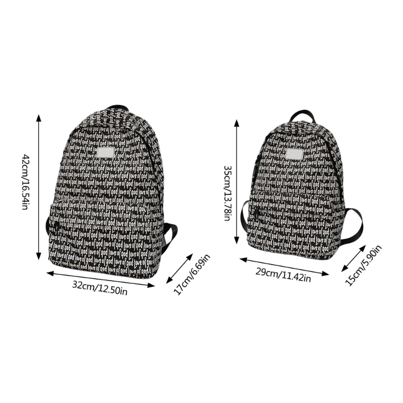 Mochila nailon para mujer, bolso escolar espacioso para libros y suministros con correa cómoda, mochila informal para